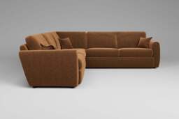 Tranquil - Large Corner Sofa, Plush Chenille / Maple - thumbnail 2