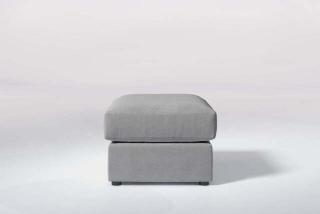 Small Storage Stool, Brushed Wool Feel / Pewter - image 1