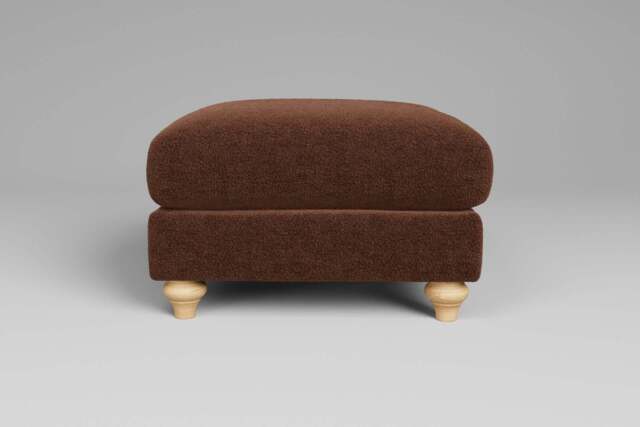 Daydream - Footstool (Medium), Plush Chenille / Spiced Treacle - image 1