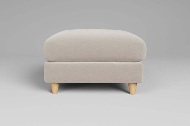 Cloud Nine - Footstool (Medium), Plush Chenille / Chalk - image 1