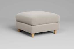 Cloud Nine - Footstool (Medium), Plush Chenille / Chalk - thumbnail 2