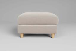 Cloud Nine - Footstool (Medium), Plush Chenille / Chalk - thumbnail 1