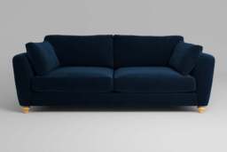 Daydream - 4 Seater Sofa, Soft Touch Velvet / Royal Blue