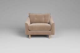 hush - Loveseat, Soft Touch Velvet / Soft Mink