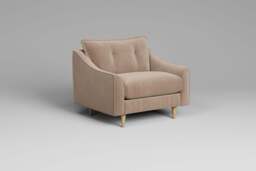 hush - Loveseat, Soft Touch Velvet / Soft Mink - thumbnail 3