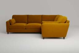 7th Heaven Midi - Small Corner Sofa, Soft Touch Velvet / Saffron - thumbnail 1