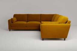 7th Heaven Midi - Large Corner Sofa, Soft Touch Velvet / Saffron - thumbnail 1