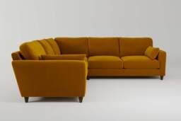7th Heaven Midi - Large Corner Sofa, Soft Touch Velvet / Saffron - thumbnail 2