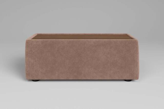 Utopia - Side Table - Rearrangeable Modular Sofa, Walnut / Cotton Blend / Chai - image 1