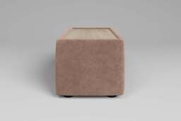 Utopia - Side Table - Rearrangeable Modular Sofa, Walnut / Cotton Blend / Chai - thumbnail 3
