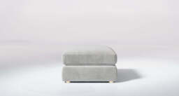 Zen - Footstool, Soft Woven Chenille / Pure - thumbnail 2