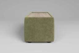 Utopia - Side Table - Rearrangeable Modular Sofa, Walnut / Cotton Blend / Jade - thumbnail 3