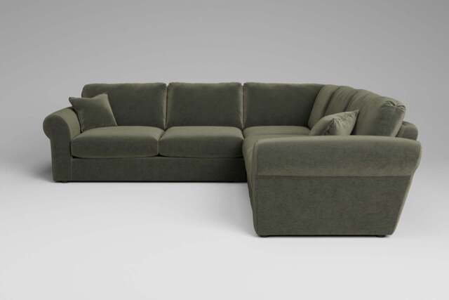Mellow - Large Corner Sofa, Luxe Woven Velvet / Pine - image 1