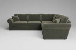 Mellow - Large Corner Sofa, Luxe Woven Velvet / Pine