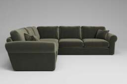 Mellow - Large Corner Sofa, Luxe Woven Velvet / Pine - thumbnail 2
