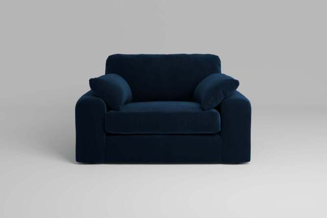 7th Heaven Maxi - Loveseat, Soft Touch Velvet / Royal Blue