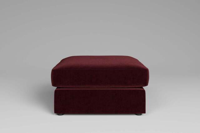 Tranquil - Large Storage Stool, Luxe Woven Velvet / Pomegranate - image 1