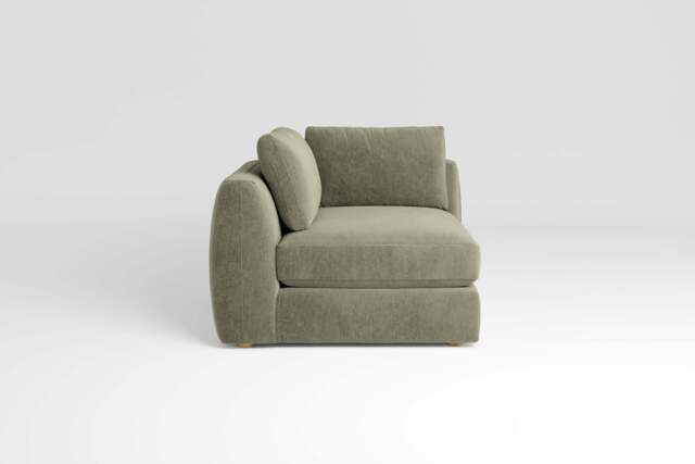 Zen - All-in-one - Corner, left & right arm, Cotton Blend / Jade / Standard Back Cushions - image 1