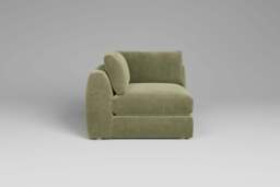 Zen - All-in-one - Corner, left & right arm, Cotton Blend / Jade / Standard Back Cushions - thumbnail 4