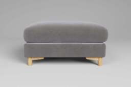 Fusion - Footstool (Large), Brushed Wool Feel / Pewter - thumbnail 1
