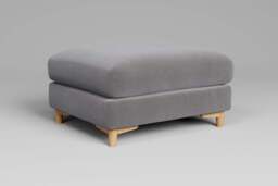 Fusion - Footstool (Large), Brushed Wool Feel / Pewter - thumbnail 2