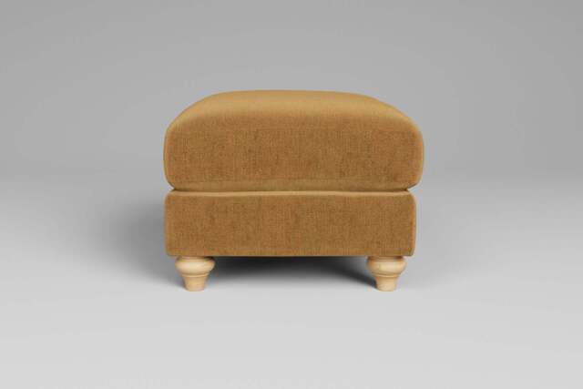 Daydream - Footstool (Small), Luxe Woven Velvet / Old Gold