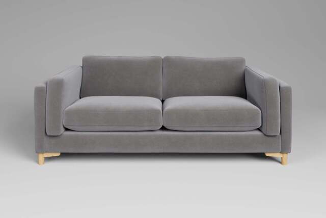 Fusion - 3 Seater Sofa, Brushed Wool Feel / Pewter - image 1
