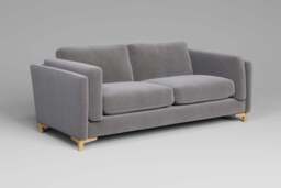 Fusion - 3 Seater Sofa, Brushed Wool Feel / Pewter - thumbnail 2