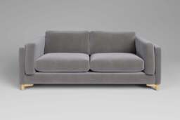 Fusion - 3 Seater Sofa, Brushed Wool Feel / Pewter - thumbnail 1