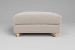 Cloud Nine - Footstool (Large), Plush Chenille / Chalk