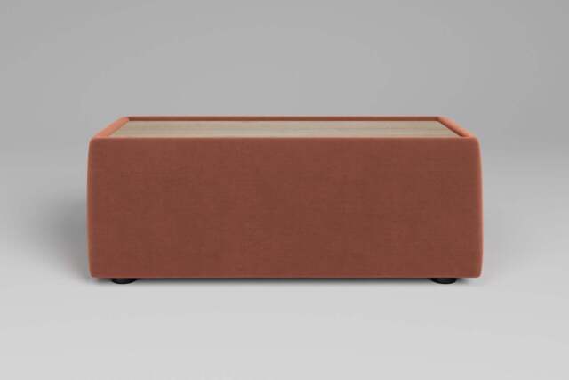 Utopia - Side Table - Rearrangeable Modular Sofa, Oak / Soft Touch Velvet / Cinnamon - image 1