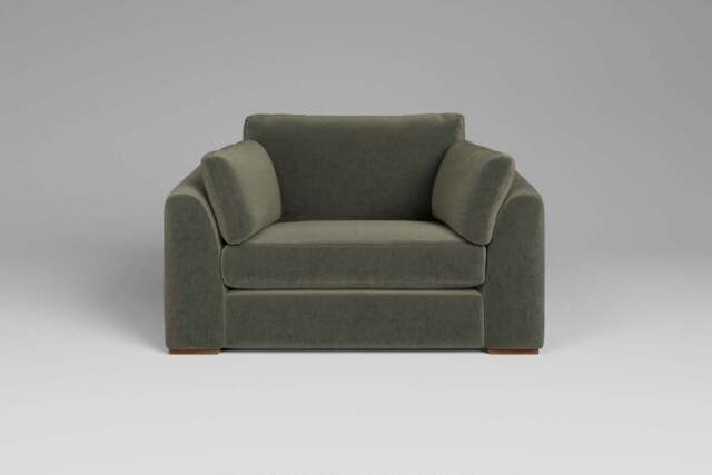 Muse - Loveseat, Luxe Woven Velvet / Pine - image 1