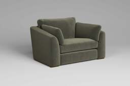 Muse - Loveseat, Luxe Woven Velvet / Pine - thumbnail 3