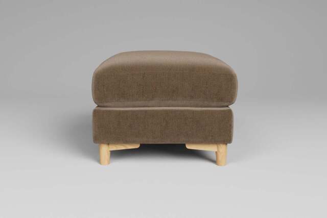 Fusion - Footstool (Small), Luxe Woven Velvet / Mocha - image 1