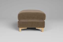 Fusion - Footstool (Small), Luxe Woven Velvet / Mocha - thumbnail 1
