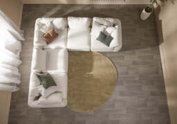 Zen - 5 Piece Corner - Rearrangeable Modular Sofa, Cotton Blend / Bisque / Standard Back Cushions - thumbnail 3