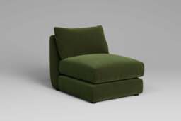 Utopia - Armless - Rearrangeable Modular Sofa, Soft Touch Velvet / Avocado / Casual Trim - thumbnail 4