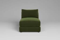 Utopia - Armless - Rearrangeable Modular Sofa, Soft Touch Velvet / Avocado / Casual Trim - thumbnail 5