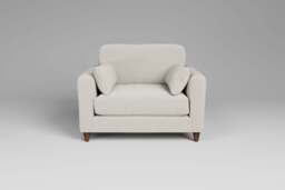 7th Heaven Midi - Loveseat, Luxe Woven Velvet / Snow