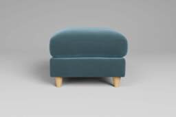 7th Heaven Midi - Footstool (Small), Soft Touch Velvet / Sea Green