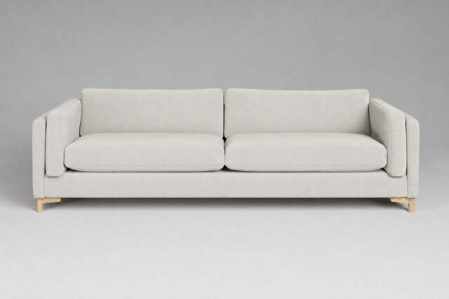 Fusion - 4.5 Seater Sofa, Luxe Woven Velvet / Snow - image 1