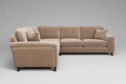 Serenity  -  Large Corner Sofa, Soft Touch Velvet / Soft Mink