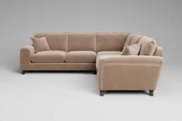 Serenity  -  Large Corner Sofa, Soft Touch Velvet / Soft Mink - thumbnail 2