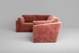 Muse - Small Corner Sofa, Soft Woven Chenille / Spice - thumbnail 2