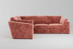 Muse - Small Corner Sofa, Soft Woven Chenille / Spice - thumbnail 1