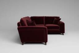 Serenity  -  Small Corner Sofa, Luxe Woven Velvet / Pomegranate - thumbnail 2