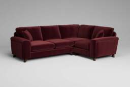 Serenity  -  Small Corner Sofa, Luxe Woven Velvet / Pomegranate - thumbnail 3