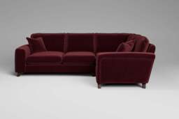 Serenity  -  Small Corner Sofa, Luxe Woven Velvet / Pomegranate - thumbnail 1