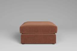 Outlet - Large Storage Stool - Luxe Woven Velvet - Apricot
