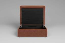 Outlet - Large Storage Stool - Luxe Woven Velvet - Apricot - thumbnail 2